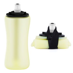 Bouteille d'eau sport pliable en silicone écologique anti-fuite de 350 ml pour la gym, les voyages et les aventures en plein air, compatible eau bouillante - Product Image 1