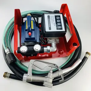 交流水泵220V 110V燃油柴油加油电动输送泵组件，带定量流量计