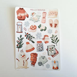 Feuille d'autocollant de dessin animé en vinyle <span class=keywords><strong>Transparent</strong></span> personnalisable étiquettes adhésives imperméables pour artisanat Photos bougie décoration - Product Image 5