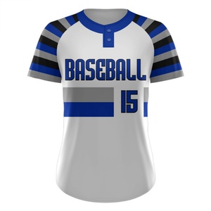 Women's Plus Size Comfortable Loose Short Sleeve Baseball Cardigan Custom Logo Quick Dry Breathable Spandex/<b>Polyester</b> Sportswear - Product Image 3