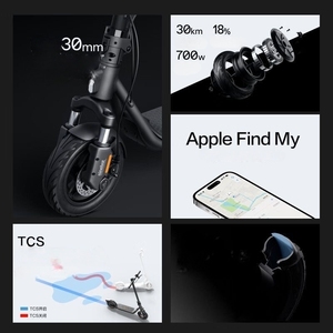 Trottinette électrique pliable avec commande par application, batterie au lithium, moteur 350W, autonomie 40 km, vitesse 30 km/h, E-Scooter <span class=keywords><strong>Segway</strong></span> <span class=keywords><strong>Ninebot</strong></span> F2 Upgrade - Product Image 4