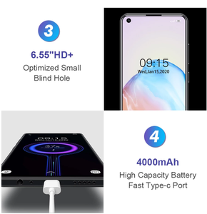 <span class=keywords><strong>Oukitel</strong></span> C18 Pro 6.55 ''HD + Display 4GB <span class=keywords><strong>64GB</strong></span> MTK6757 OCTA Core สมาร์ทโฟน Face ID ลายนิ้วมือแอนดรอยด์9.0 4000mAh โทรศัพท์มือถือ - Product Image 5