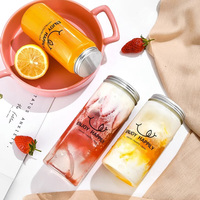 Bouteilles de jus personnalisées en plastique pour boissons froides Récipients réutilisables transparents Bouteilles de thé à bulles Bouteilles de jus en plastique vides