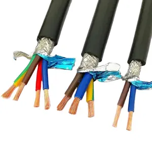 Rvvp 0.3 0.5 0.75 1.0 1.5 2.5 4 6mm Flexible Shielded 24awg Insulated Copper Wire Multicore Cable Wire Electrical