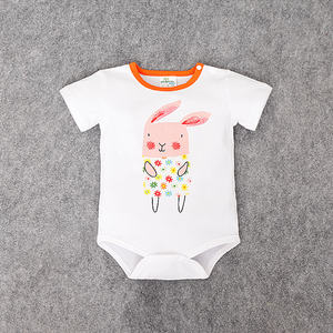 สินค้าขายดี เสื้อผ้าเด็กทารก ชุดรอมเปอร์แขนสั้นสำหรับฤดูร้อน พร้อมหมวก - Product Image 3