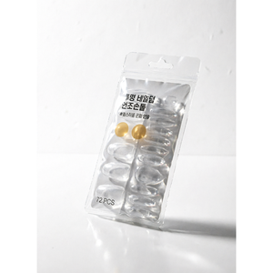 Puntas de Uñas Transparentes Coffin, 72 Piezas, Forma de Uña de Alta Calidad para Uñas Elegantes, Modelo KR Daiso0204 - Product Image 1