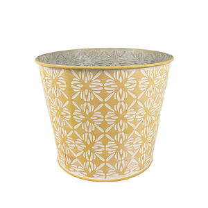 中国批发现代规则图案有定制压花锌花盆 - Product Image 1