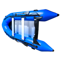 Bateau pneumatique robuste de 4,3 m (14 pi) avec largeur de 198 cm, tube de 50 cm de diamètre, bateau de sauvetage commercial pour 8 personnes AL430 HD