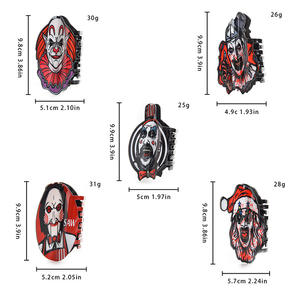 Pinzas para el pelo con garra de calavera y mueca de terror para Halloween, pinzas acrílicas para el pelo estilo fiesta de plástico para mujeres y niñas - Product Image 6