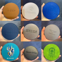 Sous-verres en cuir antidérapants de 10 cm, tapis de table à manger d'intérieur, tapis de cuisine, ensemble de sous-verres en cuir personnalisés pour les boissons
