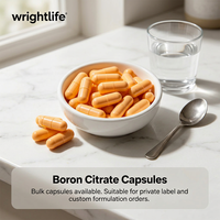 Capsules de citrate de bore 450 mg, complément alimentaire à marque privée pour adultes