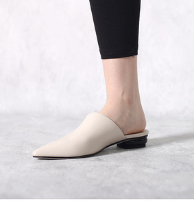 Chaussures mules pour femmes XINZI RAIN, design personnalisé, bout pointu, cuir confortable, talon bas de 2 cm, <span class=keywords><strong>sandales</strong></span> plates pour femmes - Product Image 5