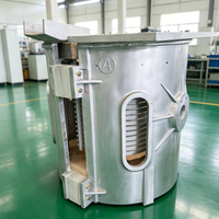 Fourneau de fusion par induction industriel de 500 kg à 5 tonnes, fourneau à induction pour la fusion des métaux, de l'acier, de l'aluminium et du cuivre