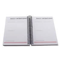 Couverture rigide Wire-O Binding Note Book Agenda Intentions Planner Gratitude Journal pour femme