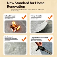 Dalles de sol en vinyle PVC auto-adhésives antidérapantes à motif marbre - Qualité commerciale, résistantes au feu, finition mate pour chambre et atelier