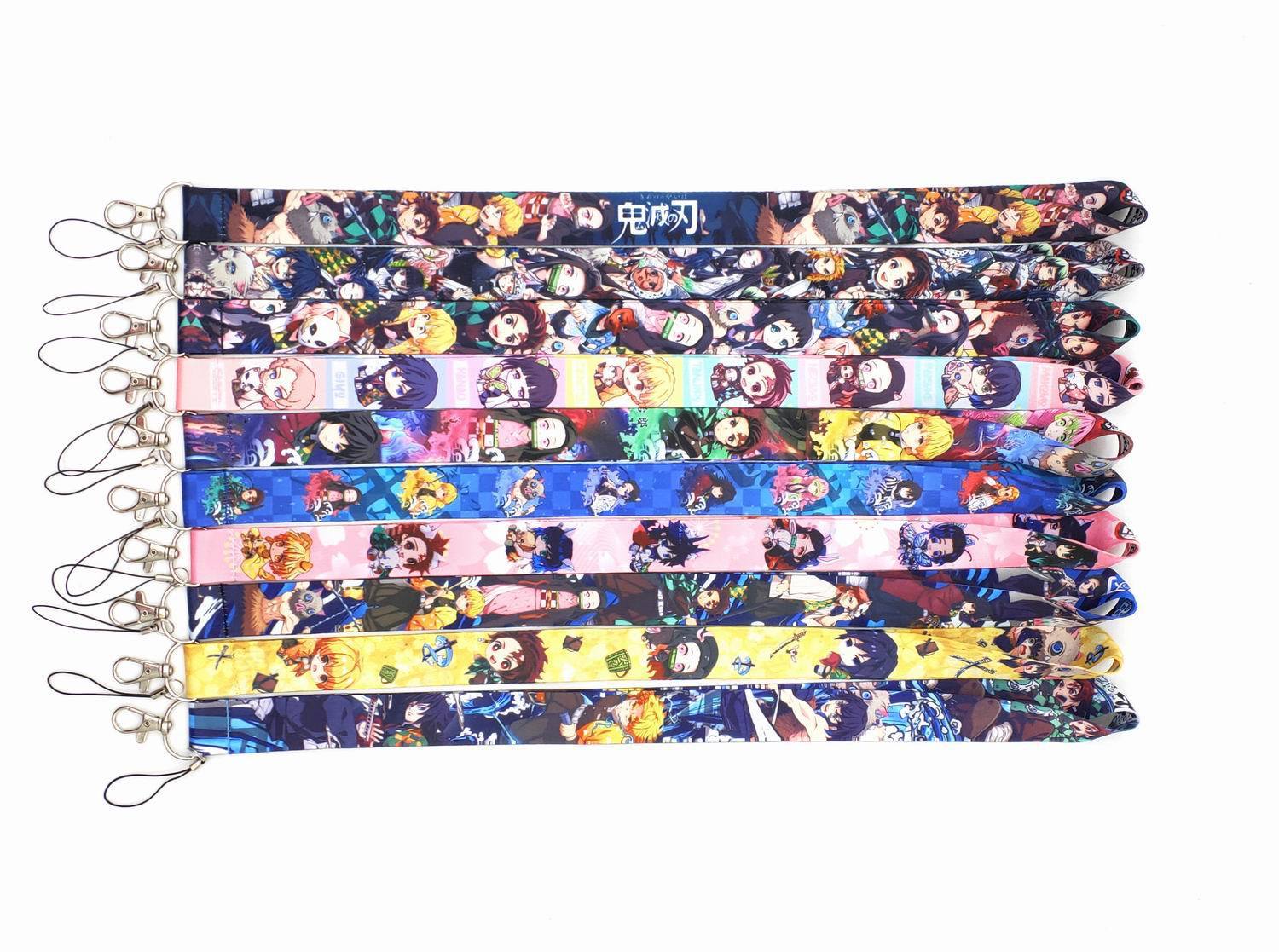 Hot Selling Creative Cool Cartoon Demon Hunter Lanyards Neck Strap Anti-Lost Card Holder Phone Case Lanyards Custom Wholesale Image 2
