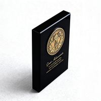 Noble Awards Cristal noir avec médaille personnalisée personnalisée trophée intégré Plaque d'artisanat à la main