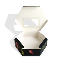 Emballage de boîte de papier hexagonale noire personnalisée pour emballage de barre de chocolat avec logo personnalisé imprimé