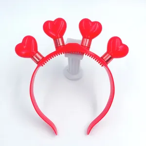 Pailletten Heart Head Boppers LED Stirnband Valentinstag