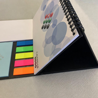 Vente directe usine personnalisée 2027 Calendrier de table familial chinois en spirale imprimé avec notes adhésives et blocs-notes