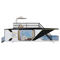Maison préfabriquée en acier de type capsule spatiale extensible, alimentée à l'énergie solaire, personnalisable en usine, pour hôtel/villa/appartement