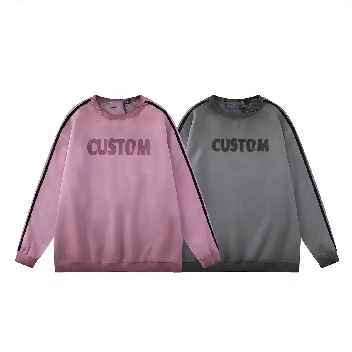 Custom Oversized Unisex Blank pullover Heavyweight Cotton Sweatshirts Acid Wash Print jumper for Men