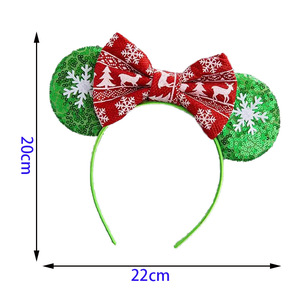 Serre-tête en tissu fait main à imprimé léopard pour enfants, style <span class=keywords><strong>Minnie</strong></span> Mouse, pour fête d'Halloween, carnaval ou fête princesse, Advanced Romance - Product Image 1