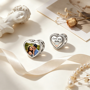 Bracelet personnalisé avec perle en cuivre en forme de cœur, bord torsadé, opale pierre de naissance, cadeau de charme familial pour la fête des mères - Product Image 2