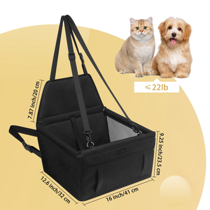 Asiento Elevador Portátil y Transpirable para Coche, Bolsa de Bicicleta para Gatos con Cinturón de Seguridad, Jaula Transportadora para Perros, Segura y Estable para Viajes - Product Image 2