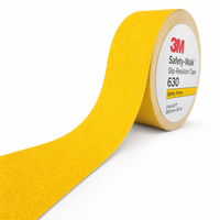 Ruban adhésif antidérapant en PVC à une face, adhésif acrylique jaune, imperméable, pour marquage au sol