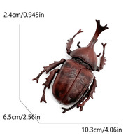Modèle d'insecte animal de simulation Licorne Fée Grand Ver de Poche Longue Halberd Dragon Fin Ornements à Cinq Cornes Jouet en Plastique 4-6 ans