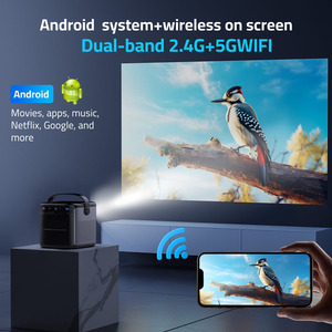 Proiettore Home Theater Portatile con Autofocus, Proiezione Diurna, <span class=keywords><strong>Batteria</strong></span> <span class=keywords><strong>a</strong></span> Lunga Durata, Compatibile 4K, Android 11, <span class=keywords><strong>Batteria</strong></span> Integrata |   S8 Toumei - Product Image 4