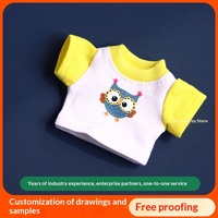 T-shirt en peluche pour bébé, manches courtes bicolores, série Fantasy, vêtements pour poupée de 12 cm, pour 0-24 mois