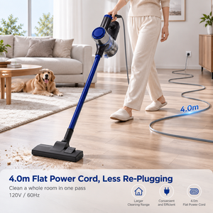 Aspirateur balai filaire direct usine 450W 13KPa HEPA, bac à poussière 0,8L, cordon d'alimentation 4m, faible bruit, pour nettoyage maison et tapis, OEM ODM - Product Image 2