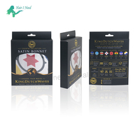 Boîte d'emballage de luxe personnalisée avec logo en feuille d'or, boîte de présentation pliable en papier pour le rangement des bonnets en satin