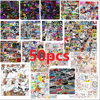 100 pièces étanche dessin animé autocollants étanche en gros ensemble autocollants autocollants ordinateur portable guitare bagages réfrigérateur étanche