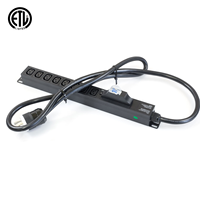 1.5U IEC C13 8-Port 50A 240V PDU dengan Steker L6-50P untuk Penggunaan di Pusat Data & Ruang Komputer