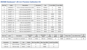 Kit d'étalonnage mécanique économique Keysight 85058E, jusqu'à 67 GHz, 1,85 mm, analyseurs de réseau - Product Image 5
