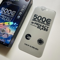 Film de protection d'écran anti-espion en verre trempé 9H ultra-fin 0,55 mm sans cadre pour 18 Pro Max 3D Radian