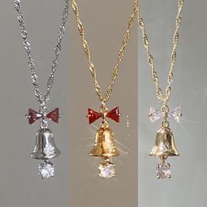 Collar con Colgante de Campana Navideña de Plata de Ley S925, Dulce, Bonito y Exquisito, con Sensación Dorada, para Otoño e Invierno - Product Image 1