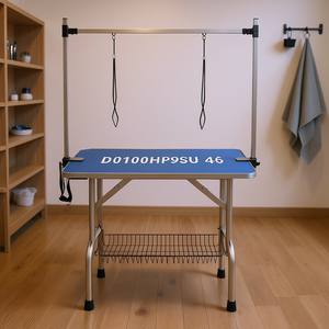 D0100HP90SU Heavy Duty Grooming <b>Table</b> 46 In Adjustable Arm Stainless Steel For Pet <b>Dogs</b> And Cats - Product Image 2