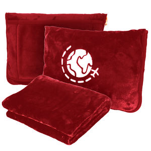 Op maat gemaakte moderne gebreide 2-in-1 compacte antistatische dekentje voor alle seizoenen, geschikt voor vliegtuigreizen, met openingen voor de armen en compatibel met kussens voor volwassenen - Product Image 2