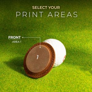 Marqueurs de balles de golf personnalisés, en cuir, gravure laser de haute qualité, plusieurs couleurs, cadeau idéal pour grand-père - Product Image 3