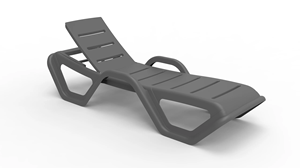 Chaise longue d'extérieur monobloc résistante au soleil, au design ergonomique et moderne, durable, pour piscines et terrasses - Product Image 3