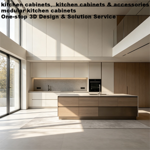 Gabinete de <span class=keywords><strong>Cocina</strong></span> de Estilo Japandi de Alta Gama con Gran Capacidad de Almacenamiento para Contenedores de <span class=keywords><strong>Cocina</strong></span> - Product Image 1