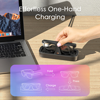 Chargeur rapide pour lunettes connectées avec indicateur LED et station de charge pour Oakley, Meta, Ray-Ban (Wayfarer, Skyler et Headliner)