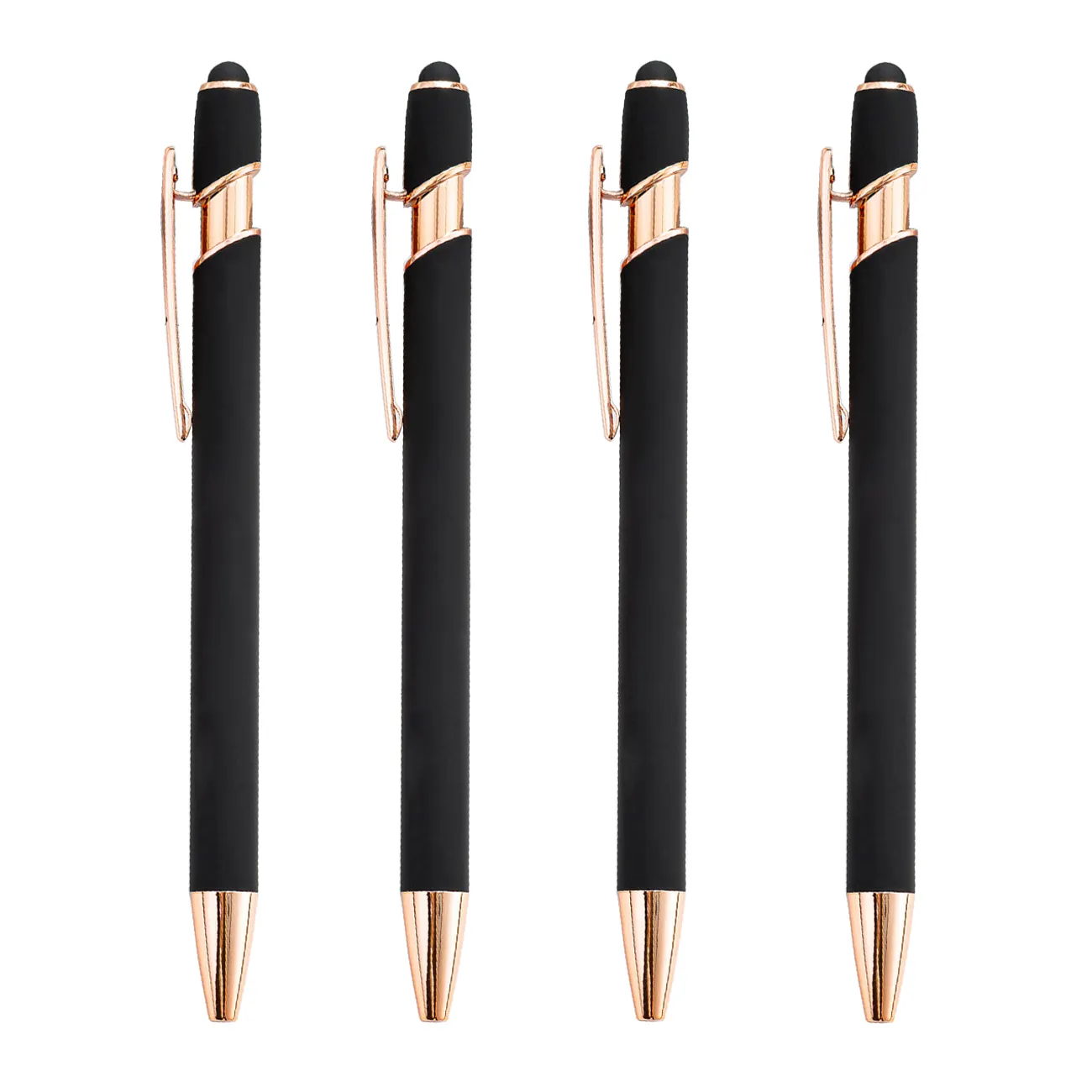 Factory Made Black Rose Gold Soft Touch Stylus Pen For Touch Screens Laptop Stylus Pen For Phone