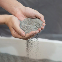 Litière pour chat en bentonite de sodium naturelle, agglomération rapide, faible poussière, contrôle des odeurs, hautement absorbante, vente en gros OEM