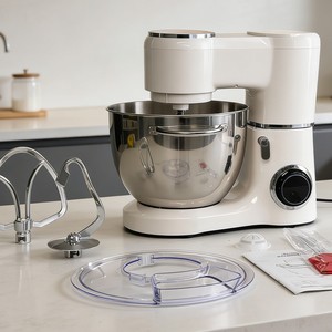 Batidora Planetaria Eléctrica Landwee OEM/ODM <span class=keywords><strong>para</strong></span> Cocina, 8L, Acero Inoxidable, <span class=keywords><strong>Gancho</strong></span> Amasador, 6 Velocidades, Cabezal Inclinable - Product Image 1