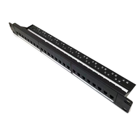 12 24 48 Panel Patch kabel jaringan Port CAT 5 CAT 6 dengan Panel Patch serat optik UTP konektor RJ45